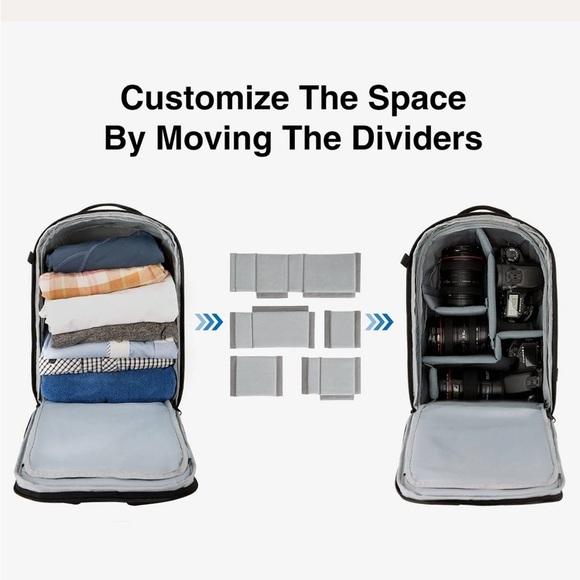 Bagsmart Camera Laptop Bag Backpack Travel Media Photography Pink Small - Picture 14 of 15